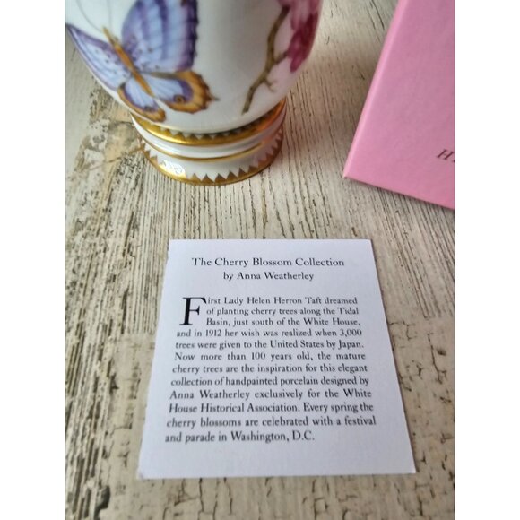 Anna weatherley Easter egg White House cherry blossom Helen Taft butterfly new - Picture 2 of 10